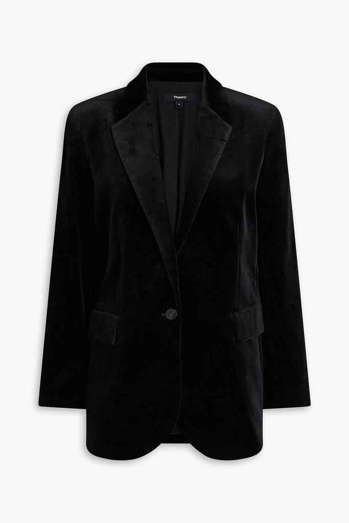 THEORY Cotton-blend stretch-velvet blazer 1