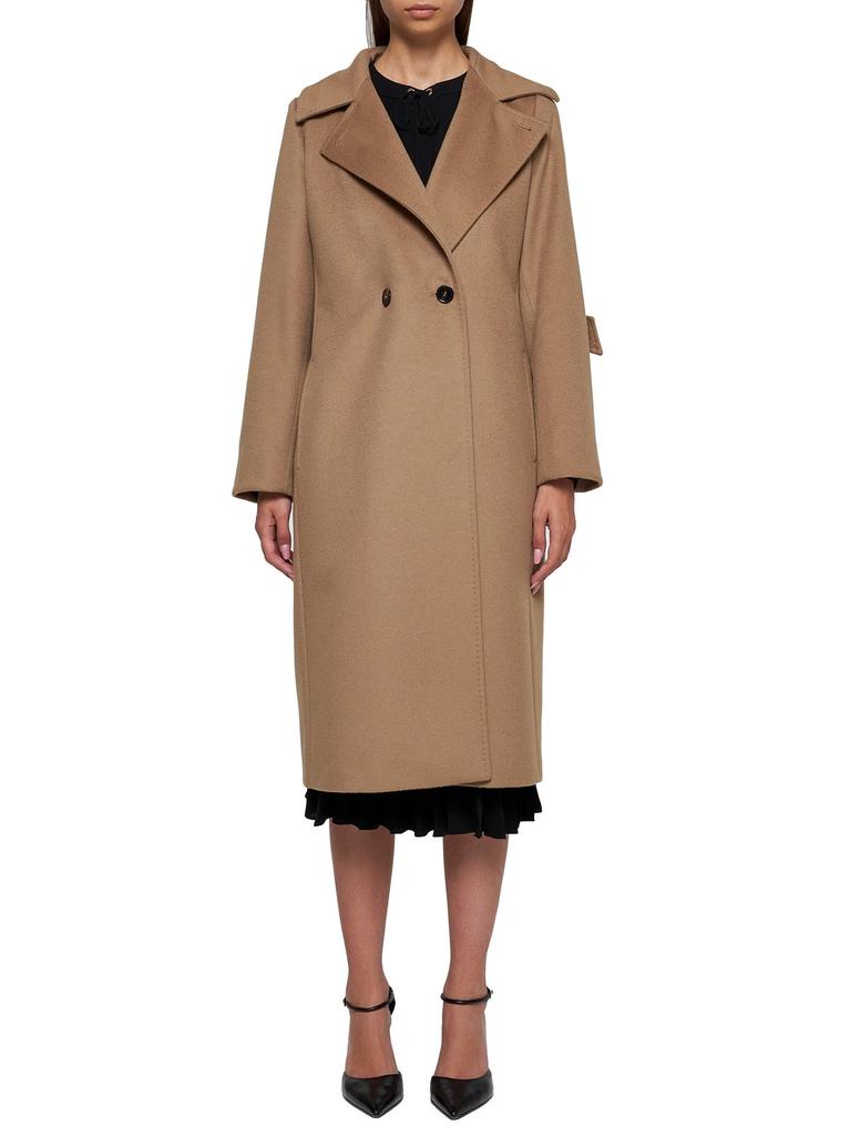 Max Mara Max Mara Studio Double-Breasted Belted Coat