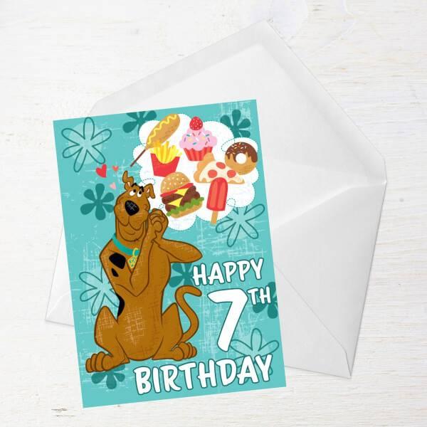 Original Hero Scooby Doo 7th Birthday Greetings Card