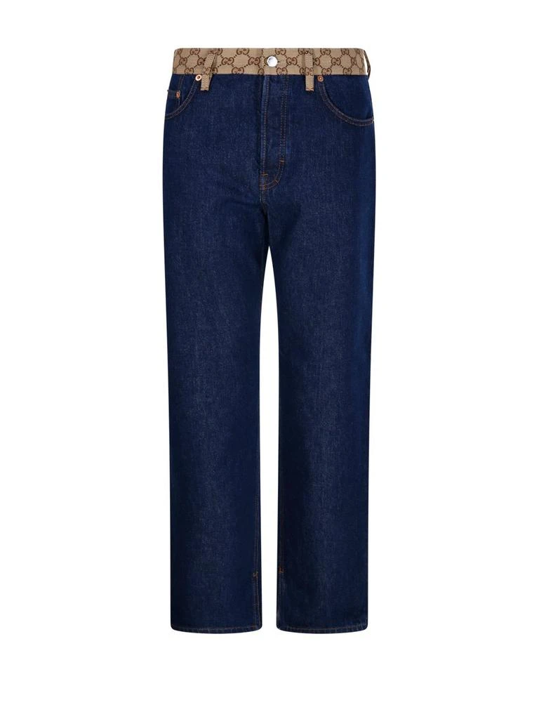 Gucci Gucci Logo Waistband Detailed Boyfriend Jeans 1