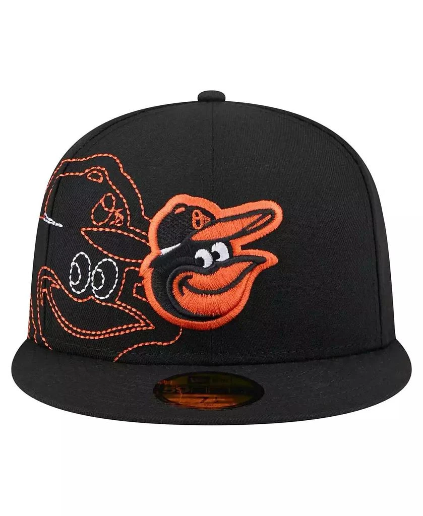 New Era Men's Black Baltimore Orioles Yarn Stitch 59FIFTY Fitted Hat 5