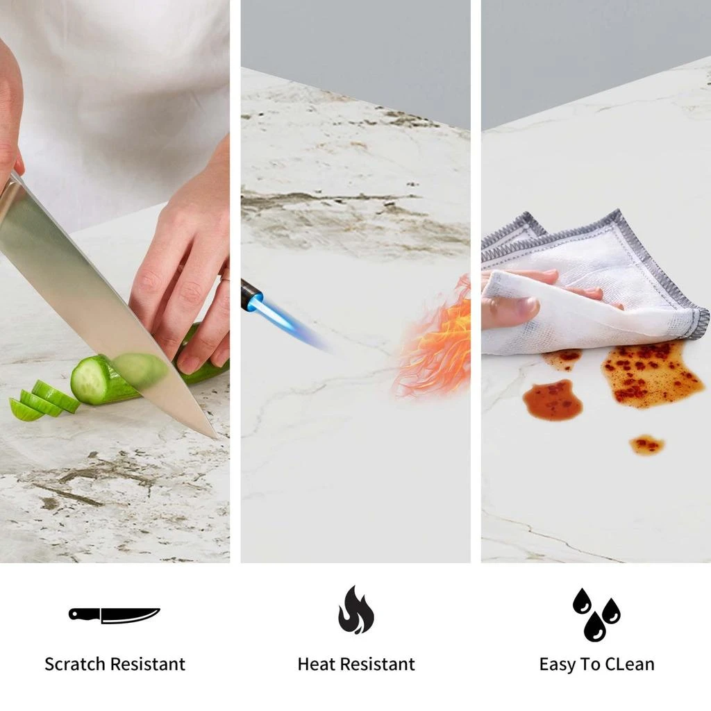 Streamdale Furniture Streamdale Sintered Stone Dining Table with 4 Chairs 5