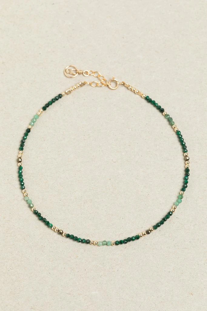 预计3周后发货 YAY Paris Chaîne Cheville Queen - Menthe - Or 1
