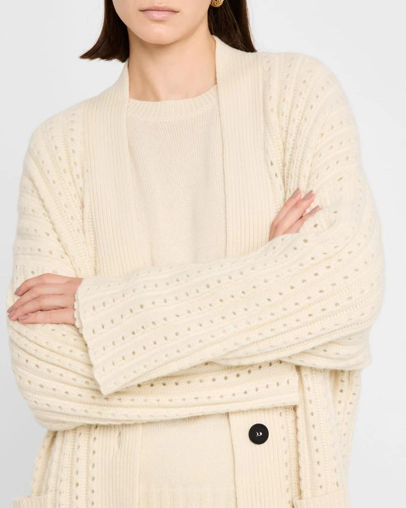 CANESSA Endless Summer Open-Stitch Cashmere Cardigan 5
