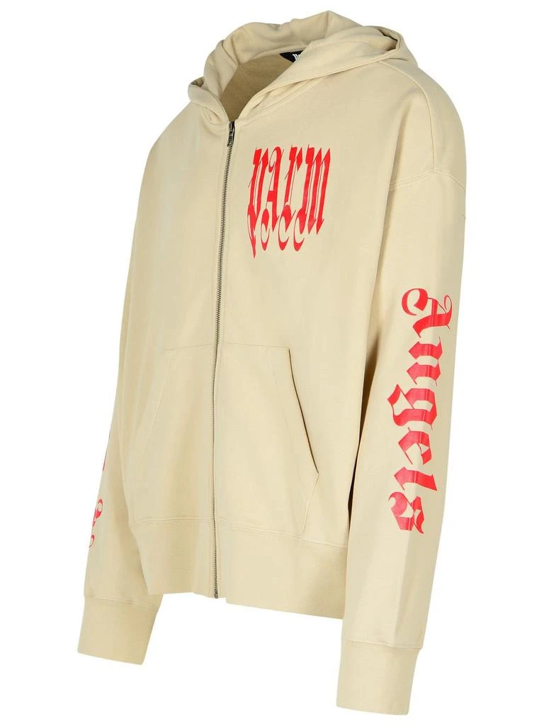 Palm Angels Palm Angels Gothic Logo Printed Zip-Up Hoodie 3