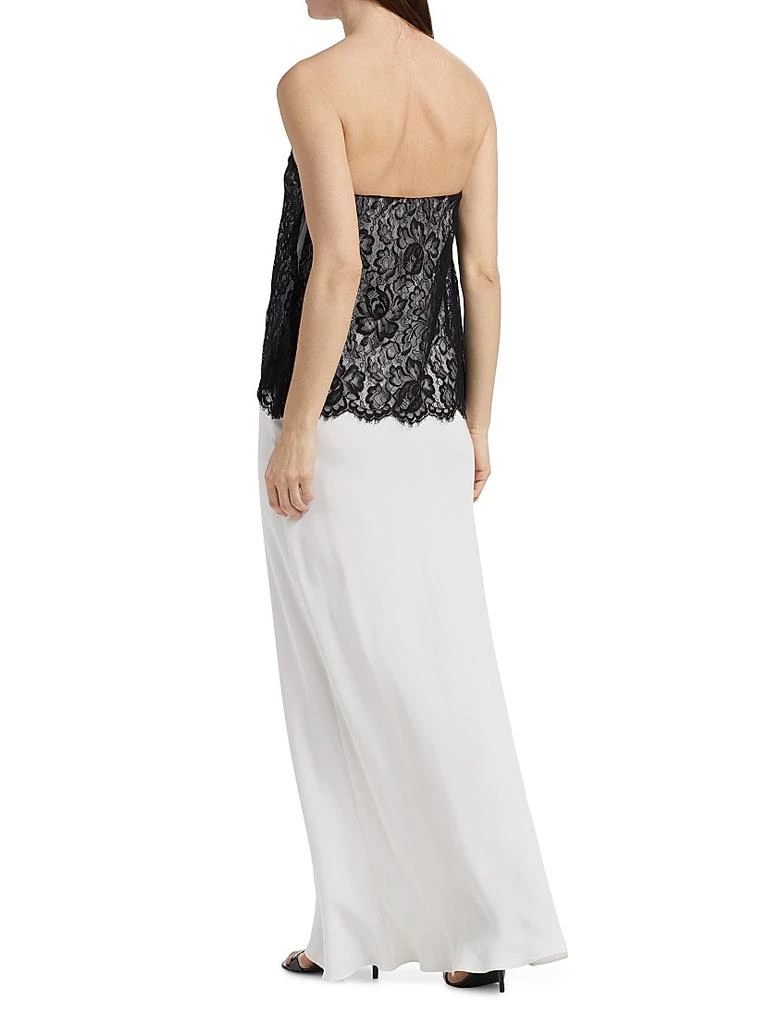 Rodarte Silk Crepe & Lace Overlay Bias-Cut Dress 5