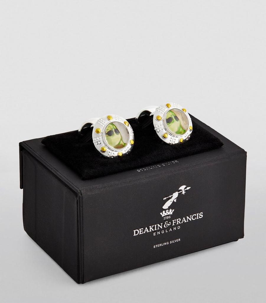 Deakin & Francis Sterling Silver UFO Cufflinks
