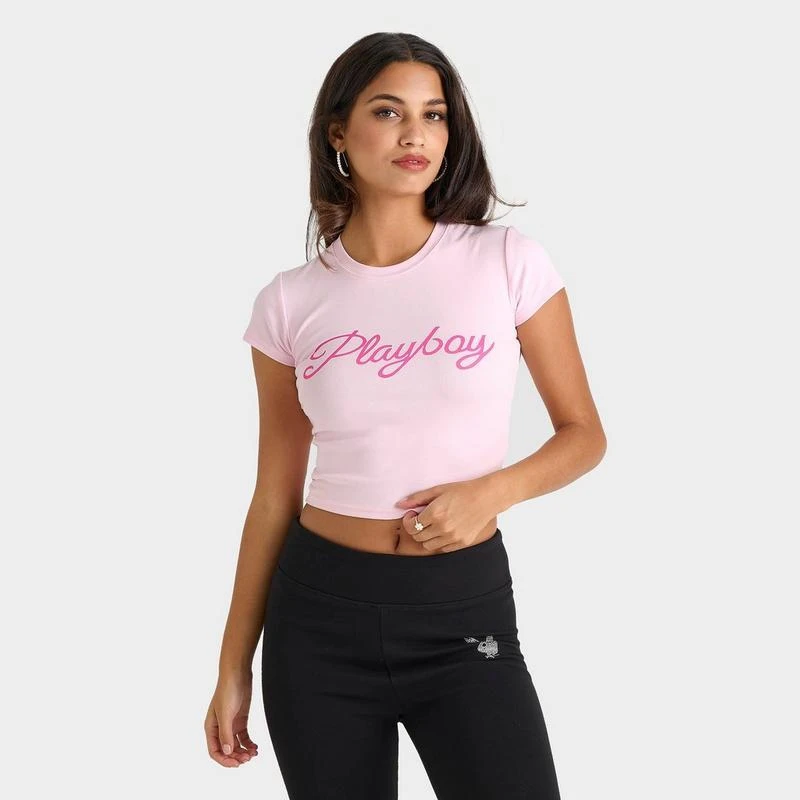 Playboy Women's Playboy Script Baby T-Shirt 3