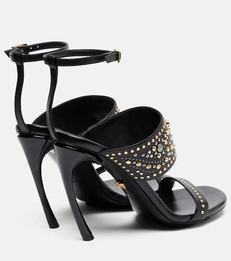 Versace La Medusa 105 studded leather sandals 2