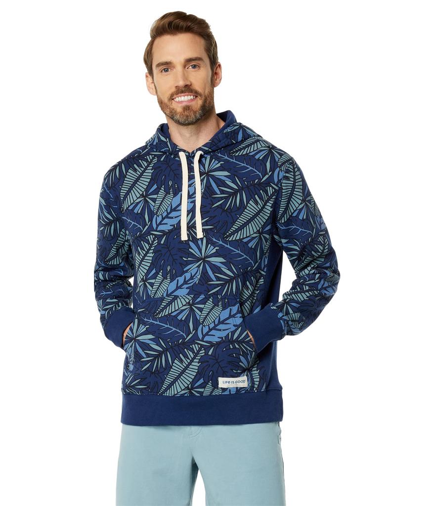 Life is Good Tropical Palm Print Simply True Fleece Hoodie