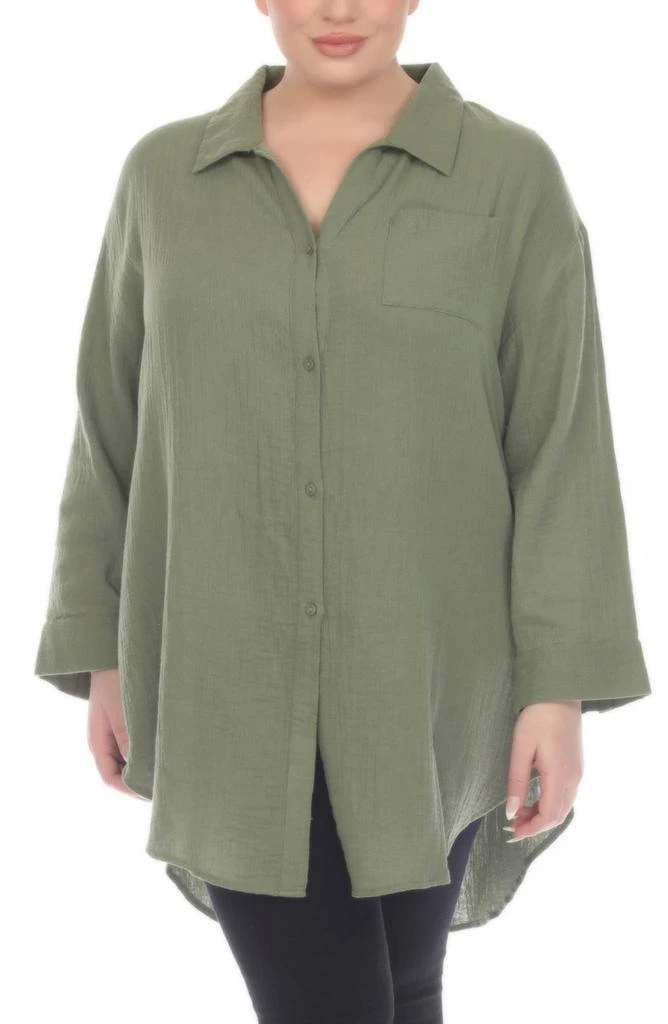 BOHO ME Gauze Button-Up Shirt 1