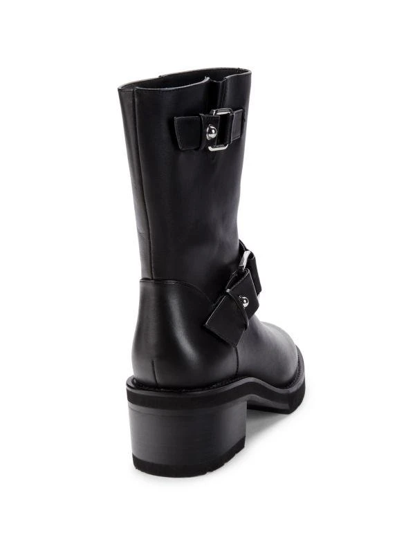 Stuart Weitzman Boulevard Leather Belted Ankle Boots 3