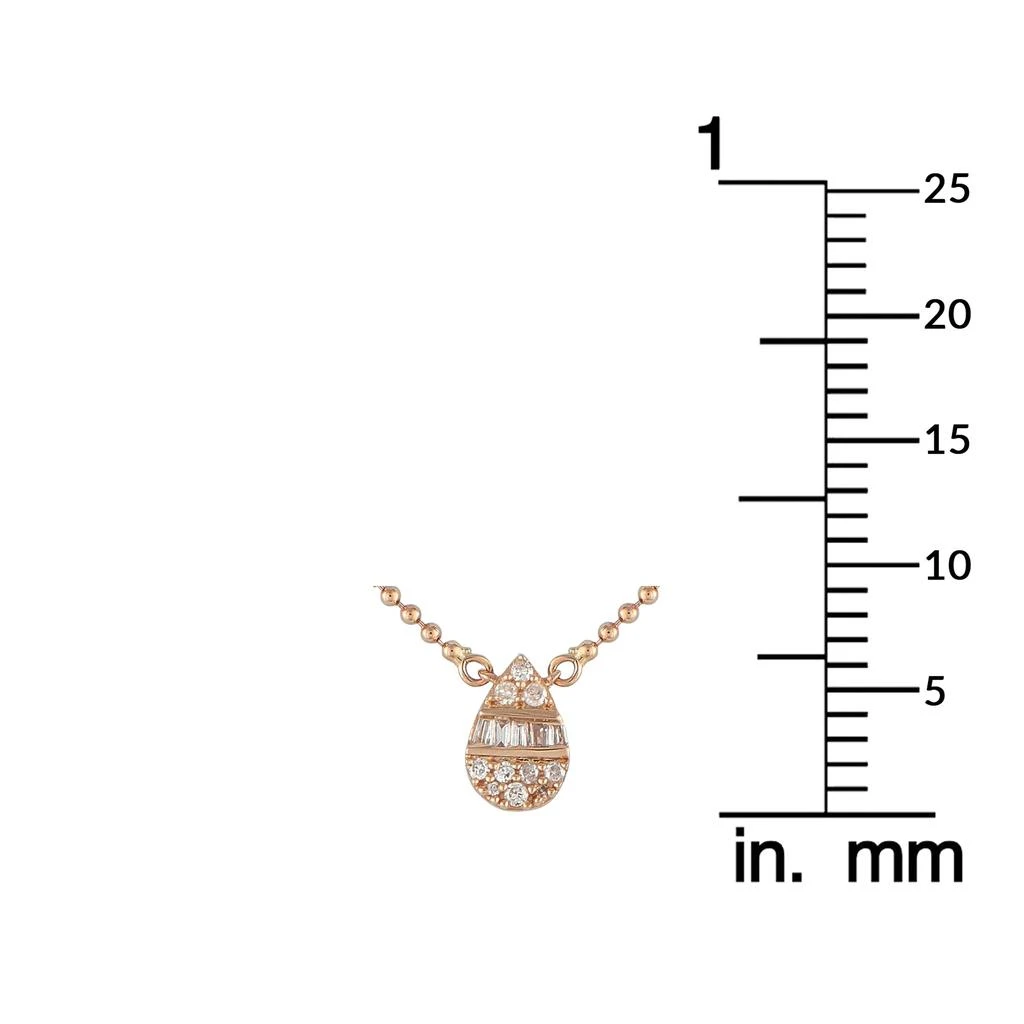LB Exclusive 14K Rose Gold 0.11ct Diamond Necklace NK02102R 4