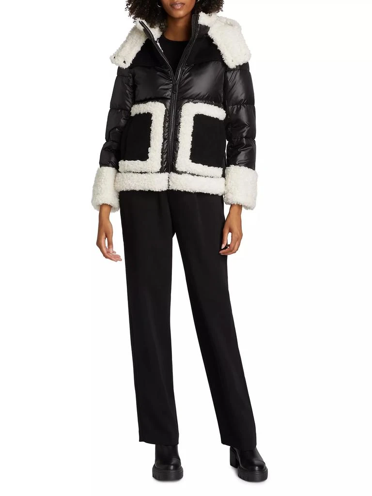 Mercer Collective Dana Mixed-Media Hooded Down Coat 2