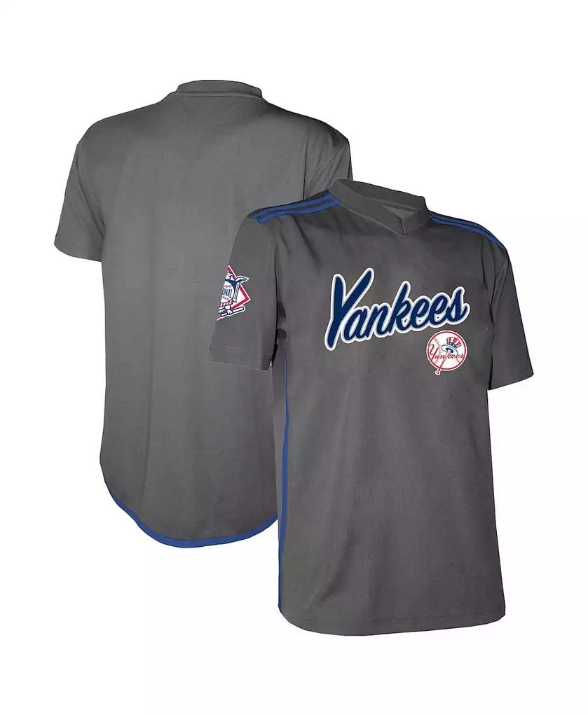 Stitches Men's Charcoal New York Yankees Team V-Neck Jersey 1