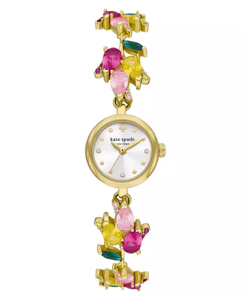 Kate Spade Women's Monroe Three Hand Quartz Gold-Tone Stainless Steel and Brass Watch 24mm 1