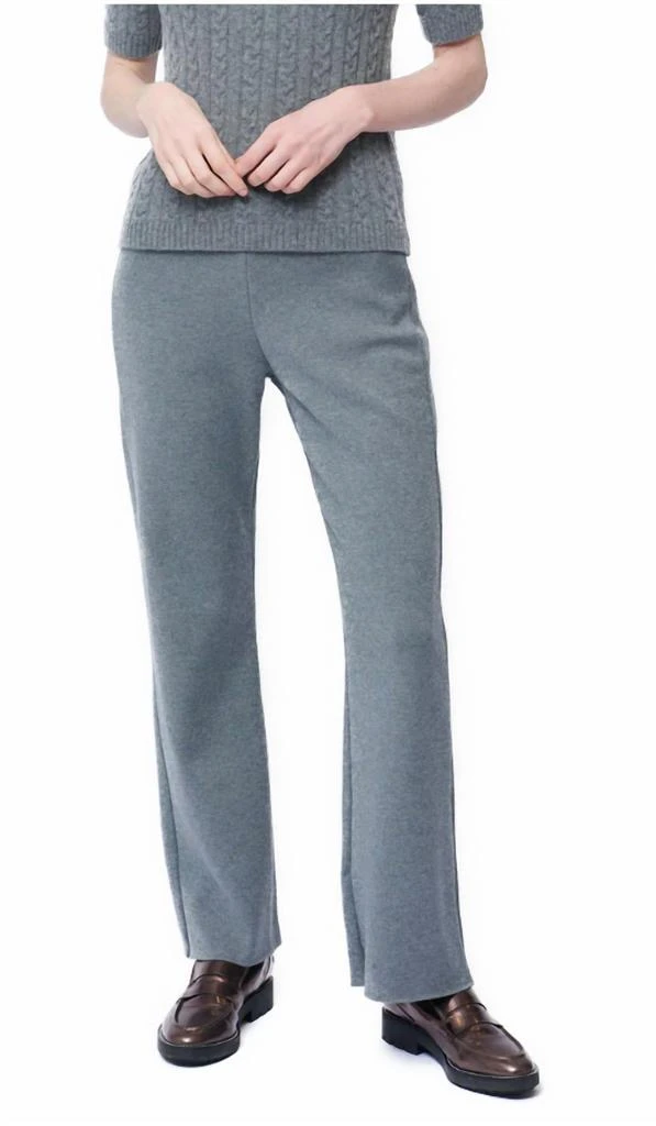 Biana Monique Milano-Knit Boot Leg Pant Gray 1