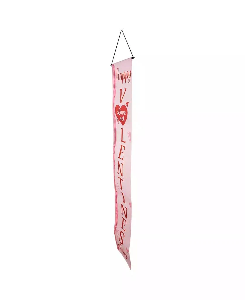 Northlight "Welcome" and "Happy Valentine's Day" Outdoor Door Banners, 71" 5