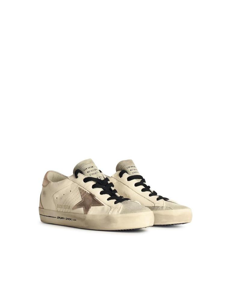 Golden Goose Golden Goose 'Stella' White Leather Sneakers