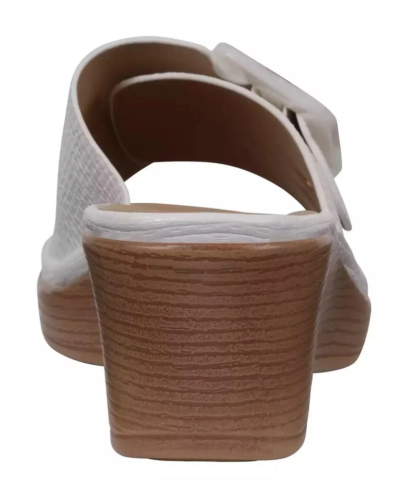 GC Shoes Women's Teri Buckle Wedge Sandals 3