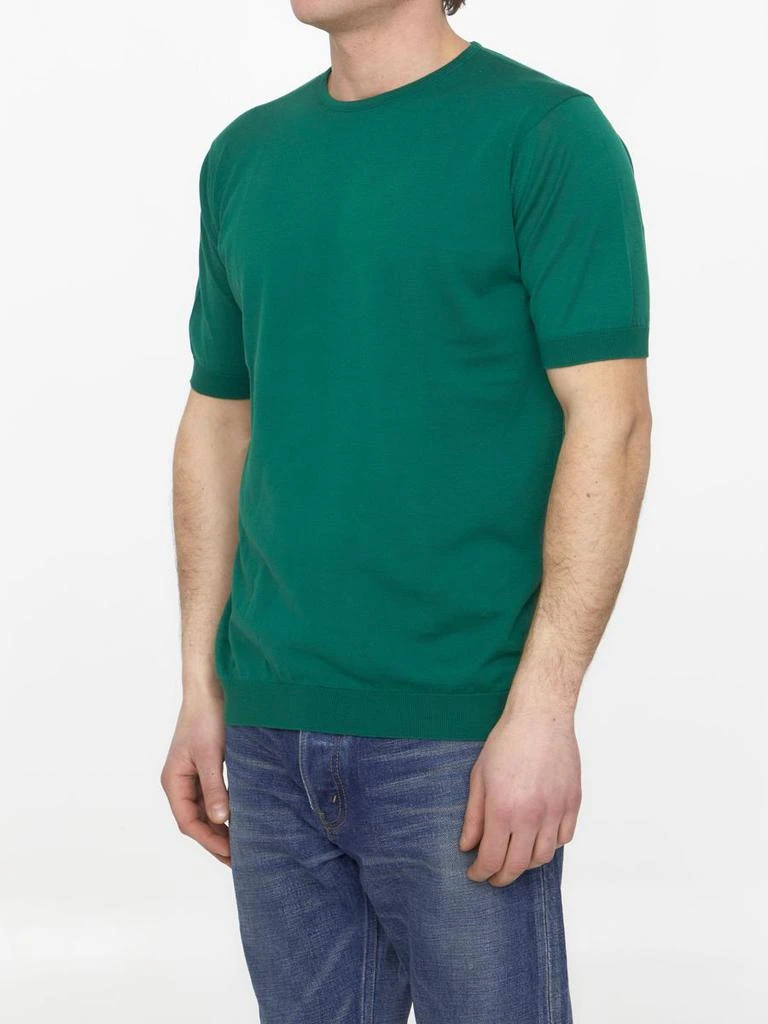 John Smedley Emerald Green Cotton Jumper 2