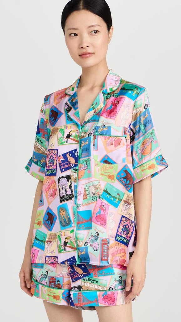 Karen Mabon Postcards Short Sleeve PJ Set 1
