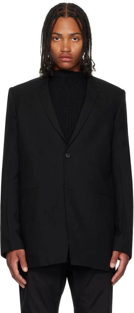 Rick Owens Black Concordians Wool Blazer 1