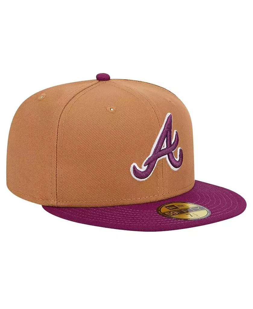 New Era Men's Brown/Purple Atlanta Braves Two-Tone Color Pack 59FIFTY Fitted Hat 2