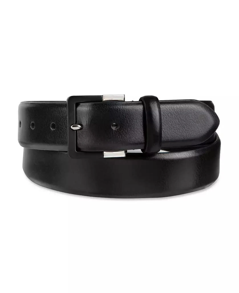Shop Men's Genuine Leather Two-Tone Buckle Dress Belt on Sale at