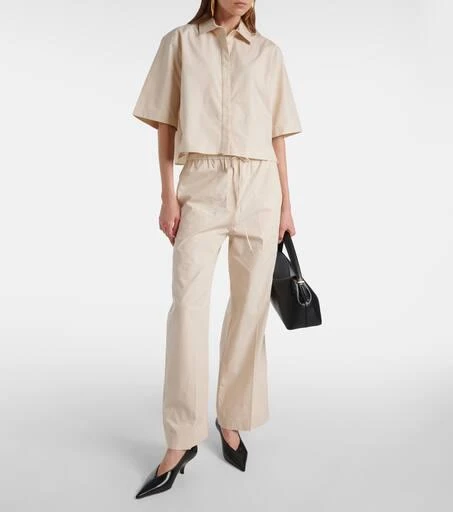 Totême High-rise cotton wide-leg pants 2