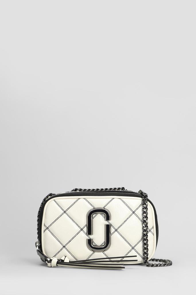 Marc Jacobs The Softshot Shoulder Bag In White Leather