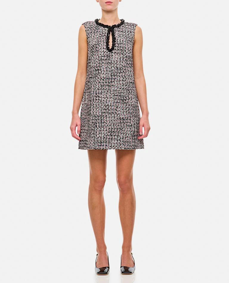 Self Portrait Black Boucle Embellished Mini Dress 1