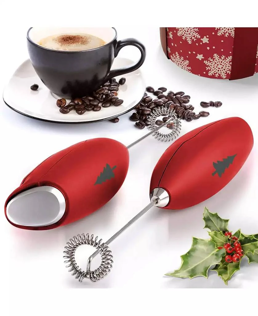 Zulay Kitchen Milk Frother With Stand (Christmas Edition) 3