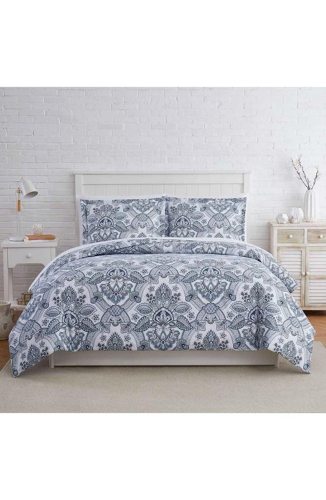 SOUTHSHORE FINE LINENS Enchantment Paisley Print Microfiber Down-Alternative Comforter Set 3