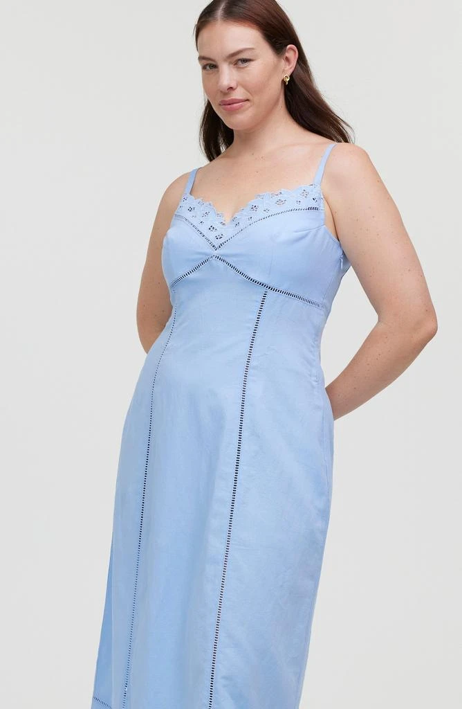 Madewell Sweetheart Neck Linen Blend Dress 6