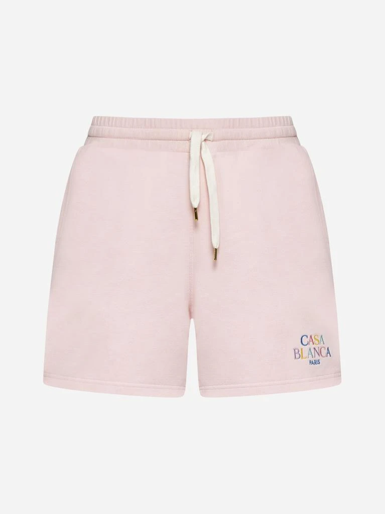 CASABLANCA Stacked logo cotton sweatshorts 1