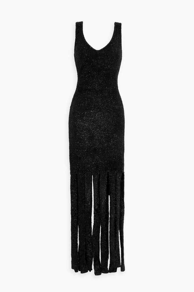 Simon Miller Tira fringed metallic chenille midi dress