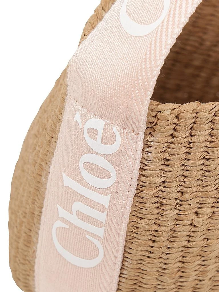Chloé Girl's Straw Basket Handle Bag 8