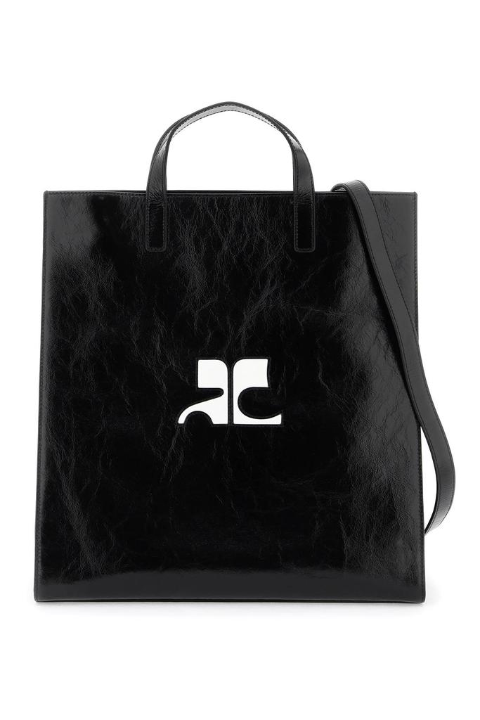 COURREGÈS BLACK HERITAGE TOTE BAG