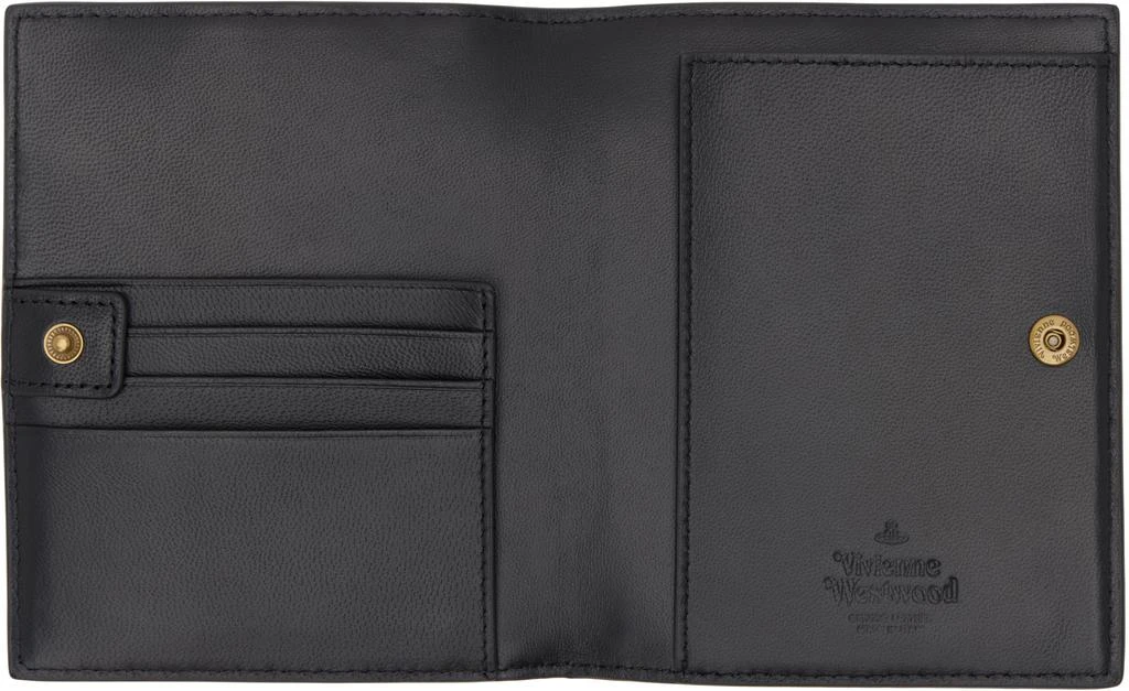 Vivienne Westwood Black Quilted Passport Holder 3