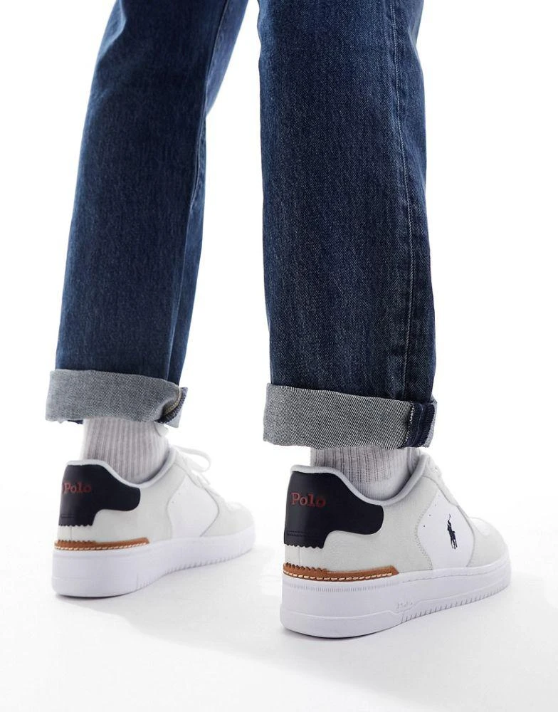 Ralph Lauren Polo Ralph Lauren Masters Court leather trainer in cream suede mix 3
