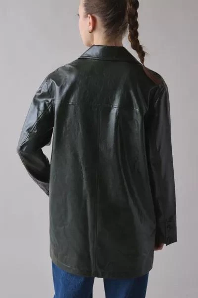 Urban Outfitters UO Jojo Faux Leather Trench Coat 3