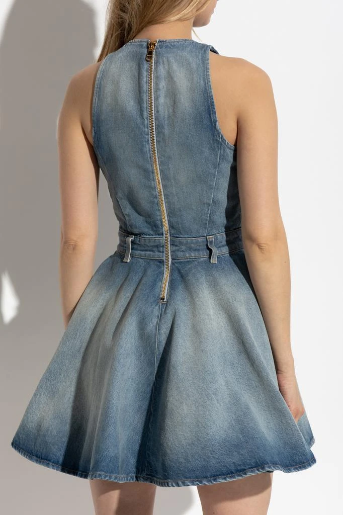 white christmas dresses Short denim dress with buttons BALMAIN Azzurro main image 0