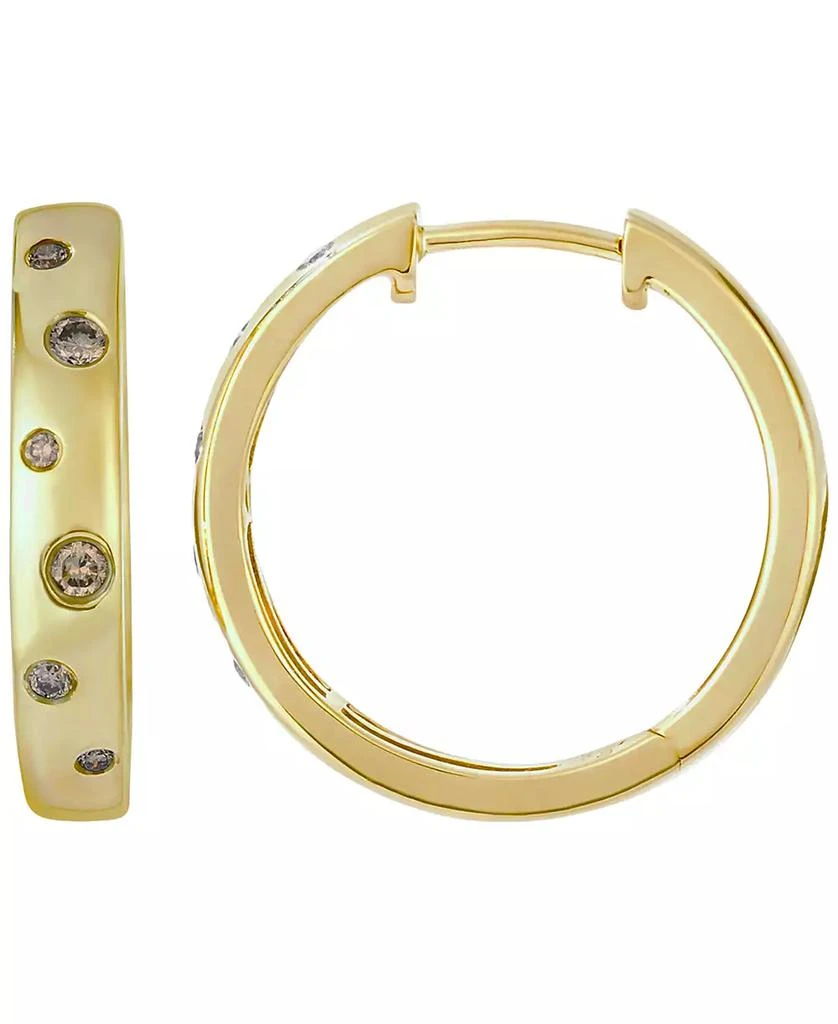 Le Vian Chocolate Diamond Hoop Earrings (0.154 ct. t.w.) in 14k Honey Gold 2