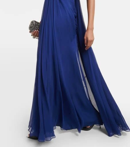 Alexander McQueen Strapless draped silk chiffon gown 5