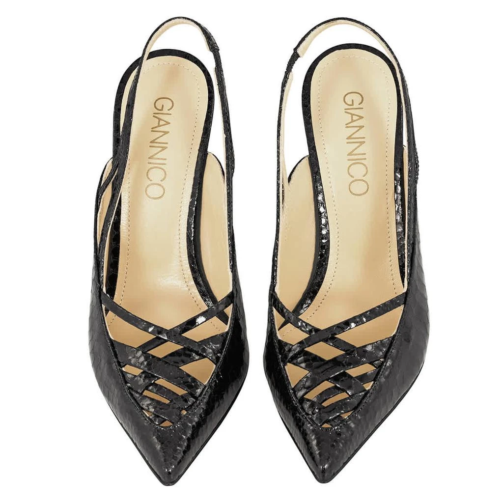GIANNICO Ladies Black Amelia 110mm Heeled Pumps 2