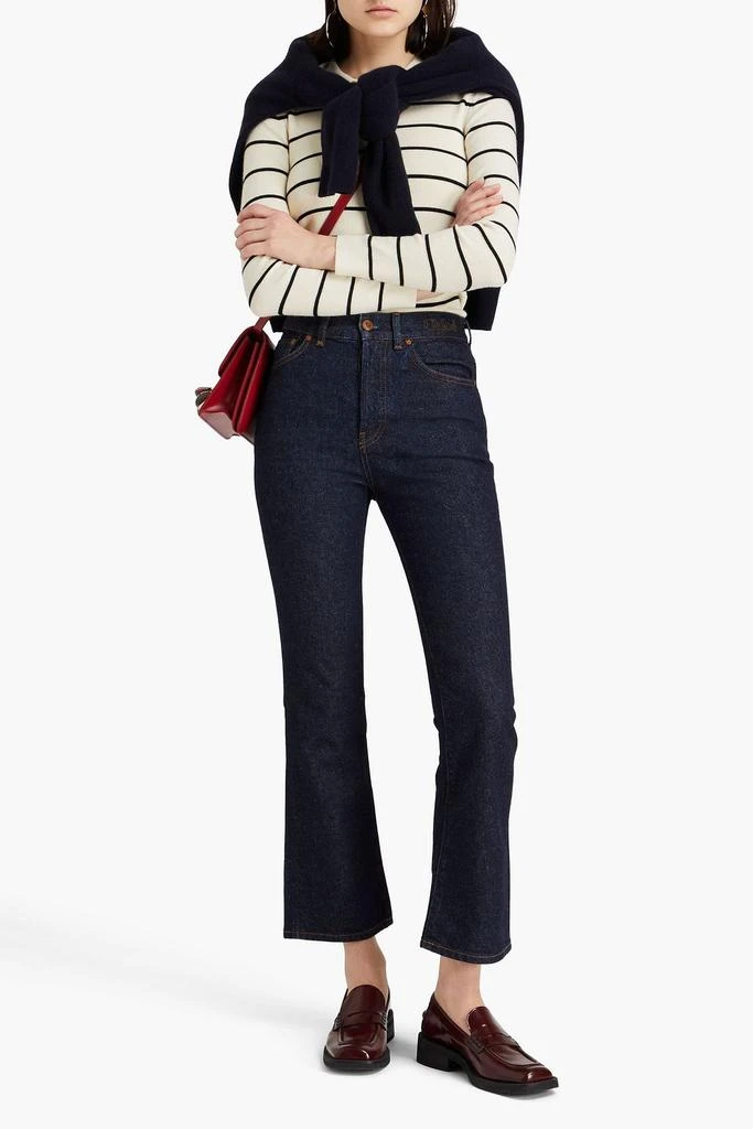 Chloé Embroidered high-rise bootcut jeans 2