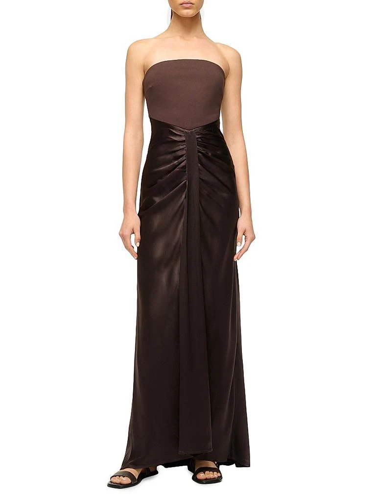 Staud Wayfaring Strapless Draped Gown 2