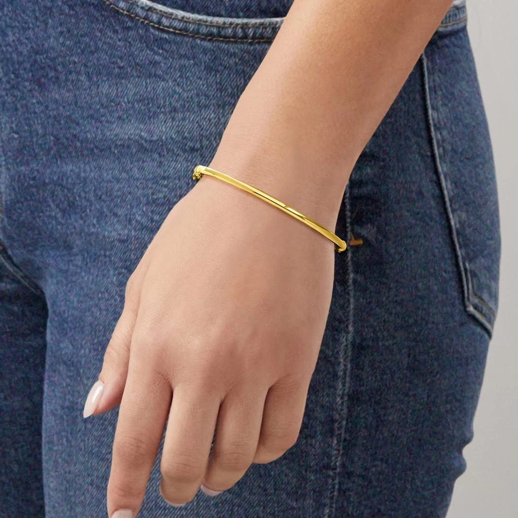 Canaria Fine Jewelry Canaria Italian 10kt Yellow Gold Polished Bangle Bracelet 2