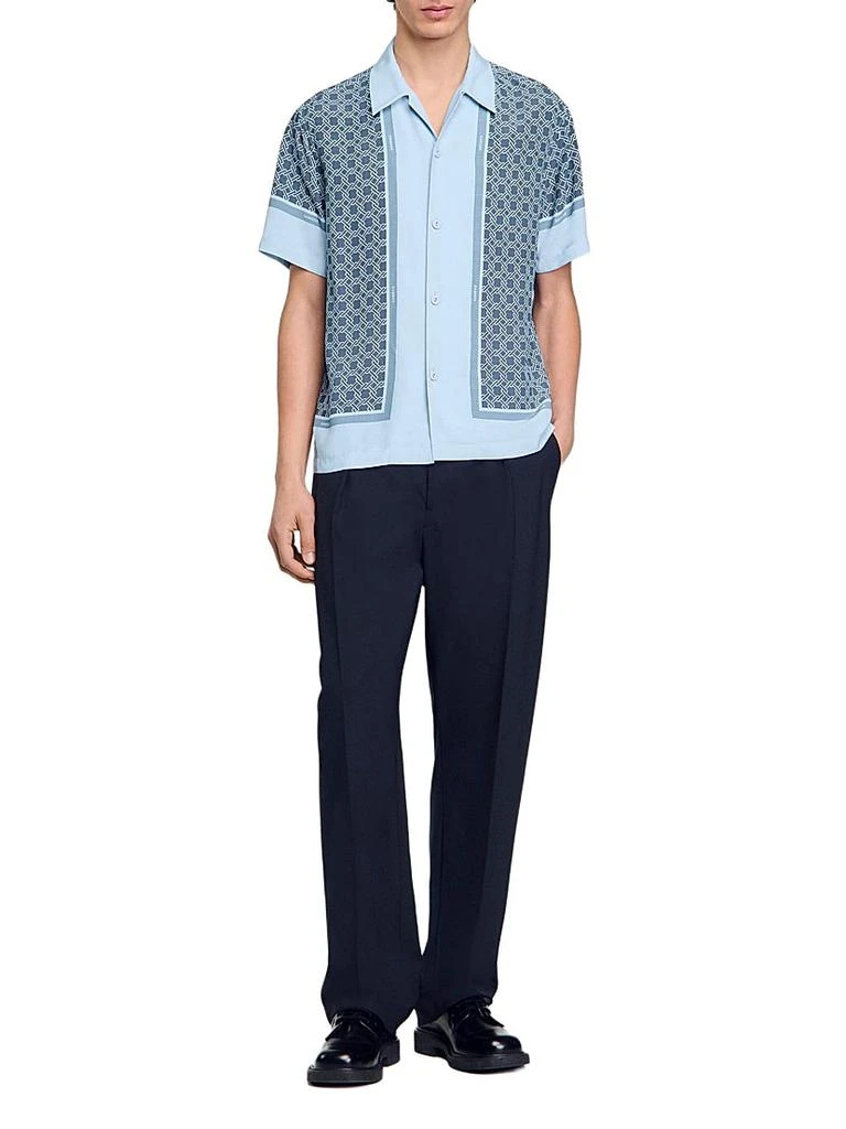 Sandro Short Sleeved Patterned Shirt 6